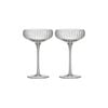 4pc Tempa Sienna Rippled Cocktail Drinking Glasses Set 16.5cm Clear