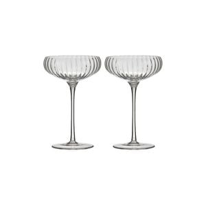 4pc Tempa Sienna Rippled Cocktail Drinking Glasses Set 16.5cm Clear