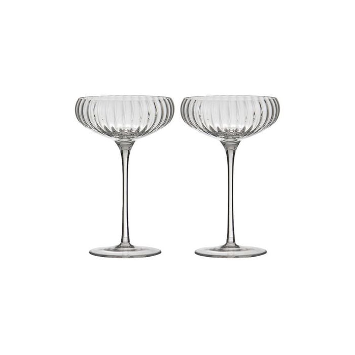 4pc Tempa Sienna Rippled Cocktail Drinking Glasses Set 16.5cm Clear