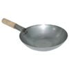 Vogue Mild Steel Wok Flat Base Carbon Steel 356mm 14 Inch Commercial Kitchen Cookware