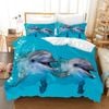 3D Blue Dolphin Quilt Cover Set Bedding Set Pillowcases 104