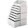 Makeup Cosmetic Organizer Storage with 12 Drawers Display Boxes (White)