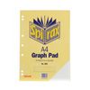 Spirax A4 25-Leaf Graph Pad (Pack of 10) (5mm)