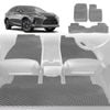 6D Diamond Car Floor Mats for Lexus RX 2015-2022-Full Set-Grey-Outback GT