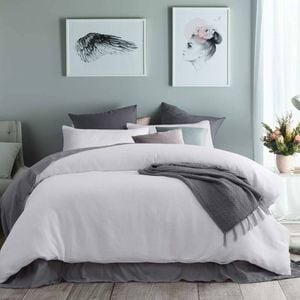 Accessorize Bedroom Collection Double White Waffle Polyester Quilt Cover Set
