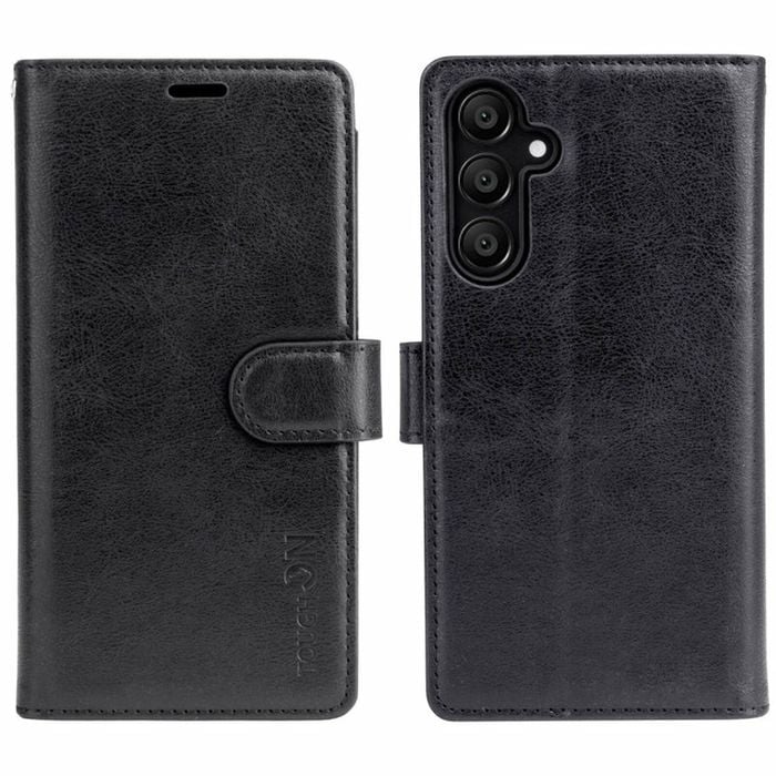 Tough On for Samsung Galaxy A16 Case Wallet Leather Cover Black