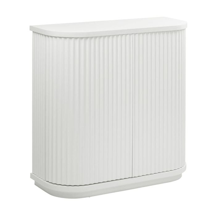 El Nino Flute 100cm Timber Storage Cabinet White