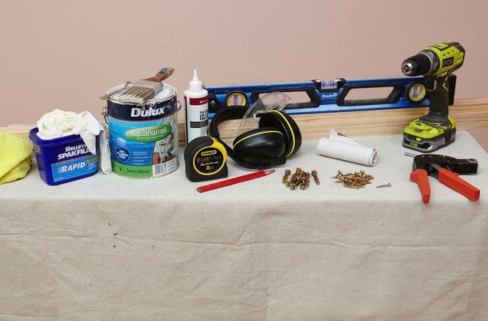 A range of tools required to complete this project