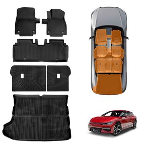 3D Floor Mats Boot Liner Set for Kia EV6 EV 6 2021-Onwards Cargo Kick Mat Back Seat Protector Cover