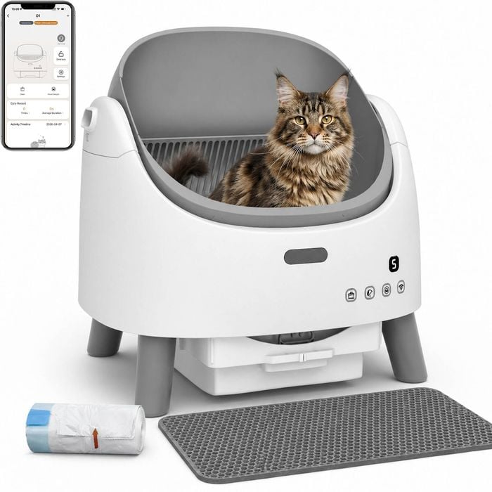 Advwin Automatic Self Cleaning Cat Litter Box With Litter Mat