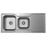Mondella Cadenza 1 And 3/4 Left Hand Bowl Sink With Drainer