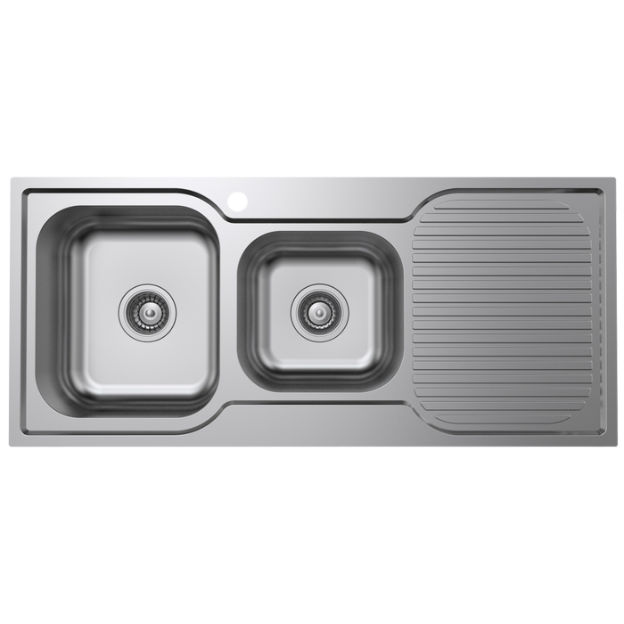 Mondella Cadenza 1 And 3/4 Left Hand Bowl Sink With Drainer