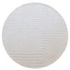 Modern Handmade Round Rug-Addison 6368-Ivory-160x160cm