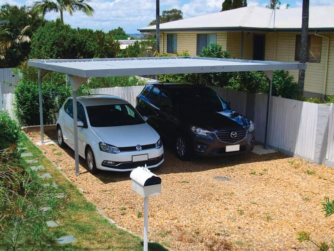 Absco Structures 5.50 x 5.50 x 2.37m Double Skillion Carport - Model: ZACPDN2 Item: 0432213