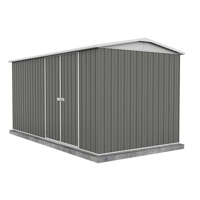 Absco Sheds 4.48 x 2.26 x 2.3m Woodland Grey Highlander Double Door Garden Shed