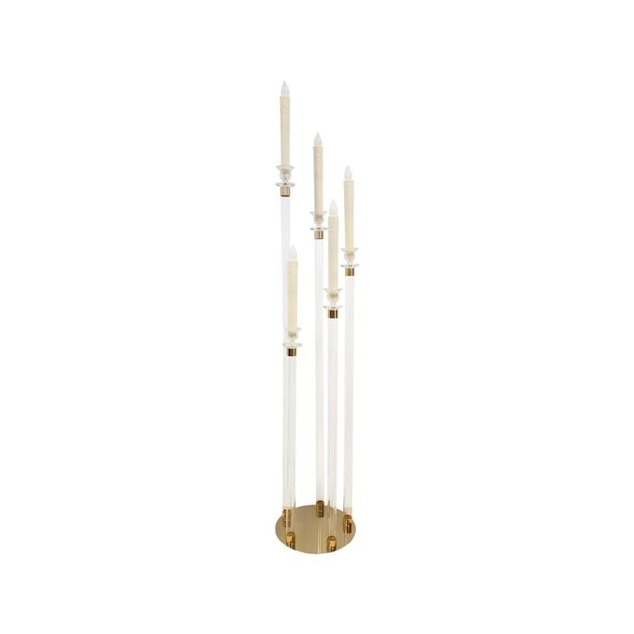 TODO 109cm Acrylic Candelabra Column with 5 LED Candles