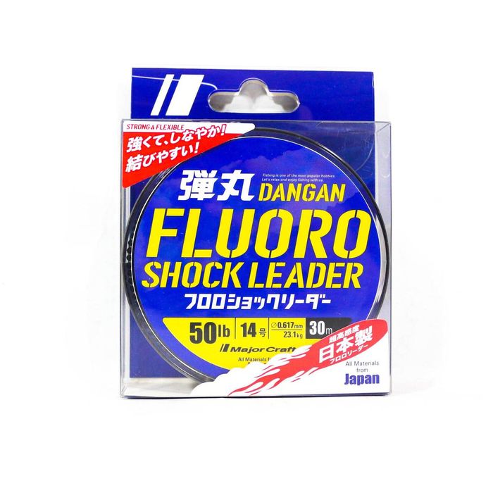 Majorcraft Dangan Fluorocarbon Shock Fishing Leader 30m Clear 50lb