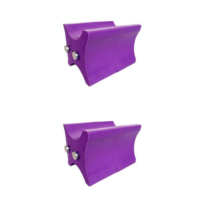 2x 2pc AgBoss Equestrian Show Jumping Keyhole Jump Cup Inserts Purple