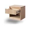 Kuka Solid Ash Wood 1 Drawer & Shelf Bedside Table