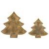 Ladelle Noelle Christmas Set Of 2 Tree Trays
