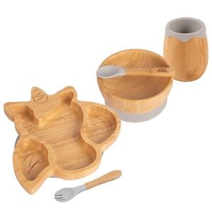 Tiny Dining 5pc Bamboo Unicorn Baby Weaning Set