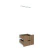 Lugna Cove 2 Drawer 1 Hangrail Insert Kit - Fits 600 x 580mm Cabinet Shell