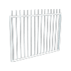 ProtectorAl 1201 - 1500 x 1200mm Pearl White Aluminium Garden Gate Picket Top