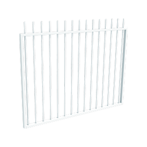 ProtectorAl 1201 - 1500 x 1200mm Pearl White Aluminium Garden Gate Picket Top
