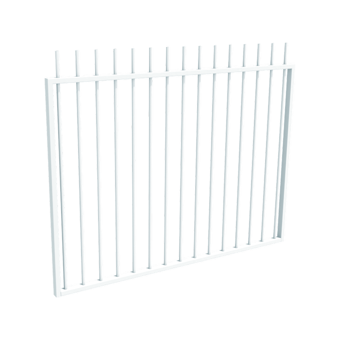 ProtectorAl 1201 - 1500 x 1200mm Pearl White Aluminium Garden Gate Picket Top