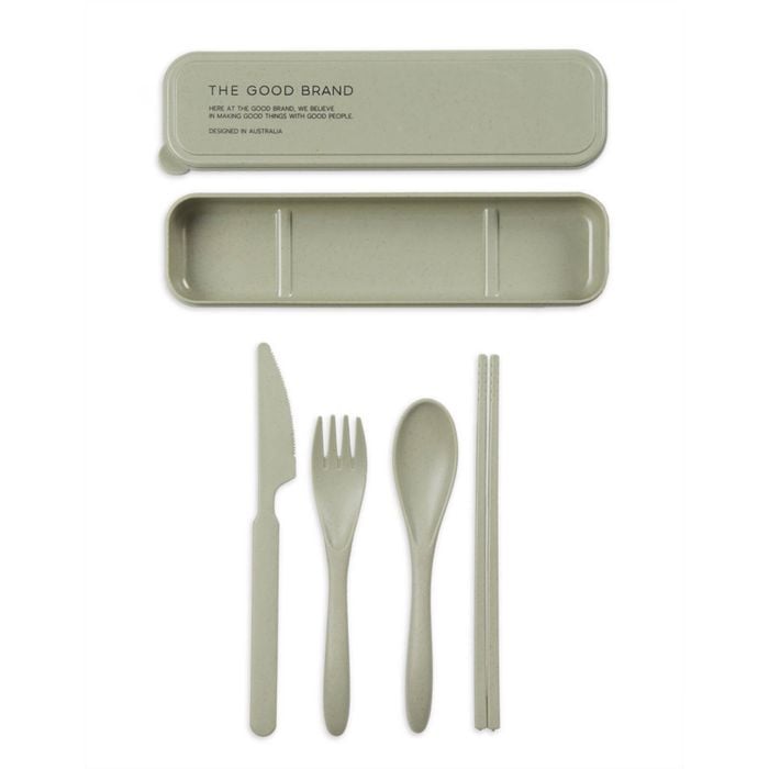 8pc The Good Brand Knife/Spoon/Fork/Chopsticks Cutlery Set - Sage