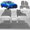 6D Diamond Car Floor Mats for Hyundai Elantra 2016-2020-Full Set-Grey-Outback GT