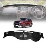 Luxury 3D Dash Mat Pad Non-Slip for Nissan Patrol 2012-2024 Y62 Series Microfiber Leather