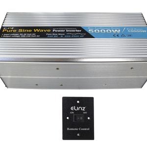 Elinz Pure Sine Wave Power Inverter 5000W/10000W 24V-240V AUS Plug Remote Control - With Remote Control | Pure Sine Wave | 24V