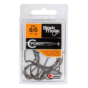 Black Magic C Point Fishing Hook Economy Pack 6/0