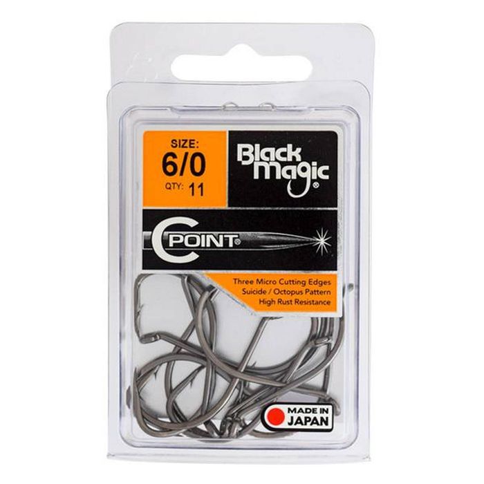 Black Magic C Point Fishing Hook Economy Pack 6/0