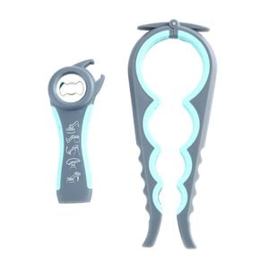 Catzon Multi-Function Jar Opener with Silicone Handle-Blue