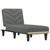 vidaXL Chaise Longue Reclining Chair Upholstered Lounge Sofa Dark Grey Fabric