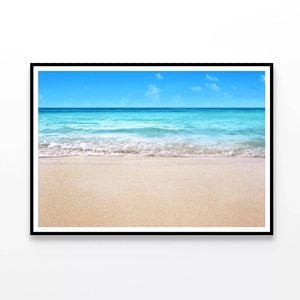 Sandy Beach with Waves  Print 100% Australian Made 120x90cm  (Poster)