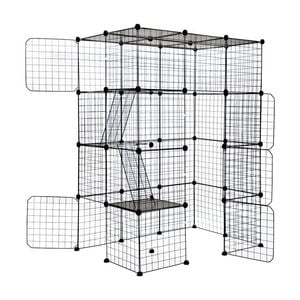 Large Cat Enclosure 4 Tier Metal Playpen DIY Cage