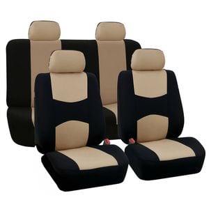 Catzon Car Seat Covers Full Set Universal Fit Interior Accessories For Truck Van Suv-beige
