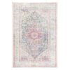 Loopsie-180cm X 120cm-seri Pink And Blue Medallion Washable Rug