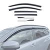 AUSGO Stainless Trim Weather Shields for Toyota Corolla Cross SUV 2022-Onwards Weathershields Window Visors Wind Deflectors