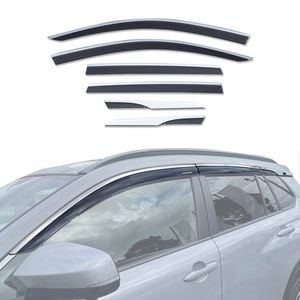 AUSGO Stainless Trim Weather Shields for Toyota Corolla Cross SUV 2022-Onwards Weathershields Window Visors Wind Deflectors