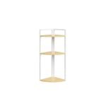 3 Tier Desktop Bookshelf Corner Display Rack for Small Spaces White