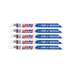 Lenox 200mm 10/14 TPI Bi-Metal Fire And Rescue Reciprocating Saw Blade - 5 Pack