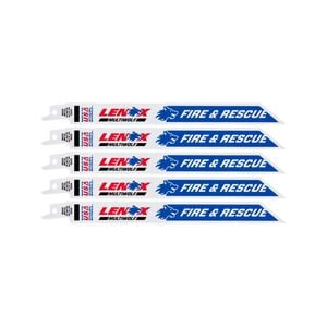 Lenox 200mm 10/14 TPI Bi-Metal Fire And Rescue Reciprocating Saw Blade - 5 Pack