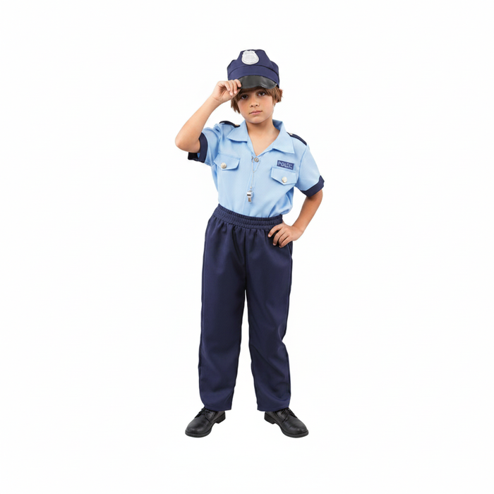 More Than Party Boys Policeman Costume X Large 140x62cm Outfit Set