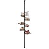 Artiss Tension Pole Shower Caddy Steel Corner Bathroom Shelf Black