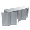Build-A-Shed 0.8 x 4.5 x 2.0m Zinc Tunnel Shed Tunnel Hinged Door Plus Double Hinged Side Door
