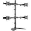 13 - 27" Inch 8kg Vertical Quad 4 LCD Monitor Freestanding Desktop Stand VESA